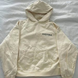 Like new Essentials cream hoodie size S
